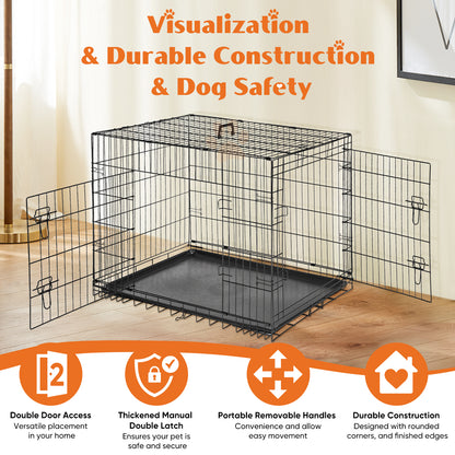 A Dog Cage with Two Doors